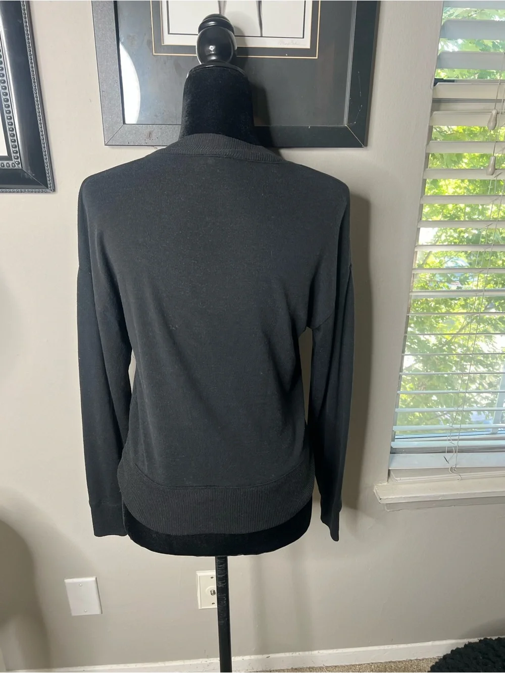 J. Crew black crewneck sweater XS